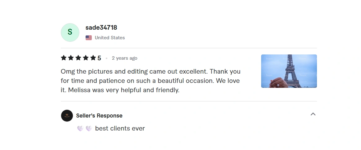 Fiverr Review Screenshot